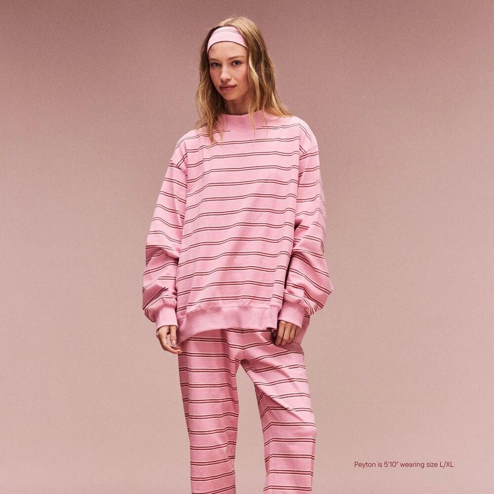 RARE NEW PARKE STRIPED MOCKNECK PULLOVER IN SWEETHEART STRIPE SIZE L/XL